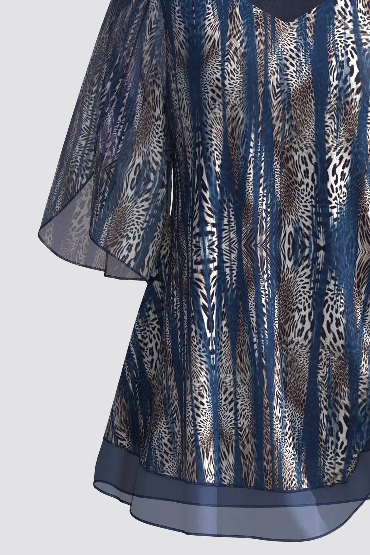 Elina Elegant Mønstret Bluse til Damer – Let og Stilfuld
