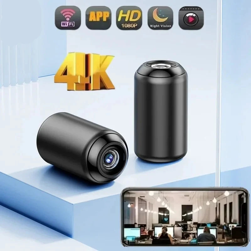 Mini 1080p trådløst indendørs sikkerhedskamera med nattesyn og app-styring