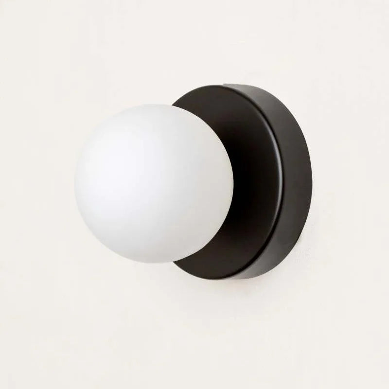 LumiGlobe - Moderne væglampe med glasklods fra midten af århundredet