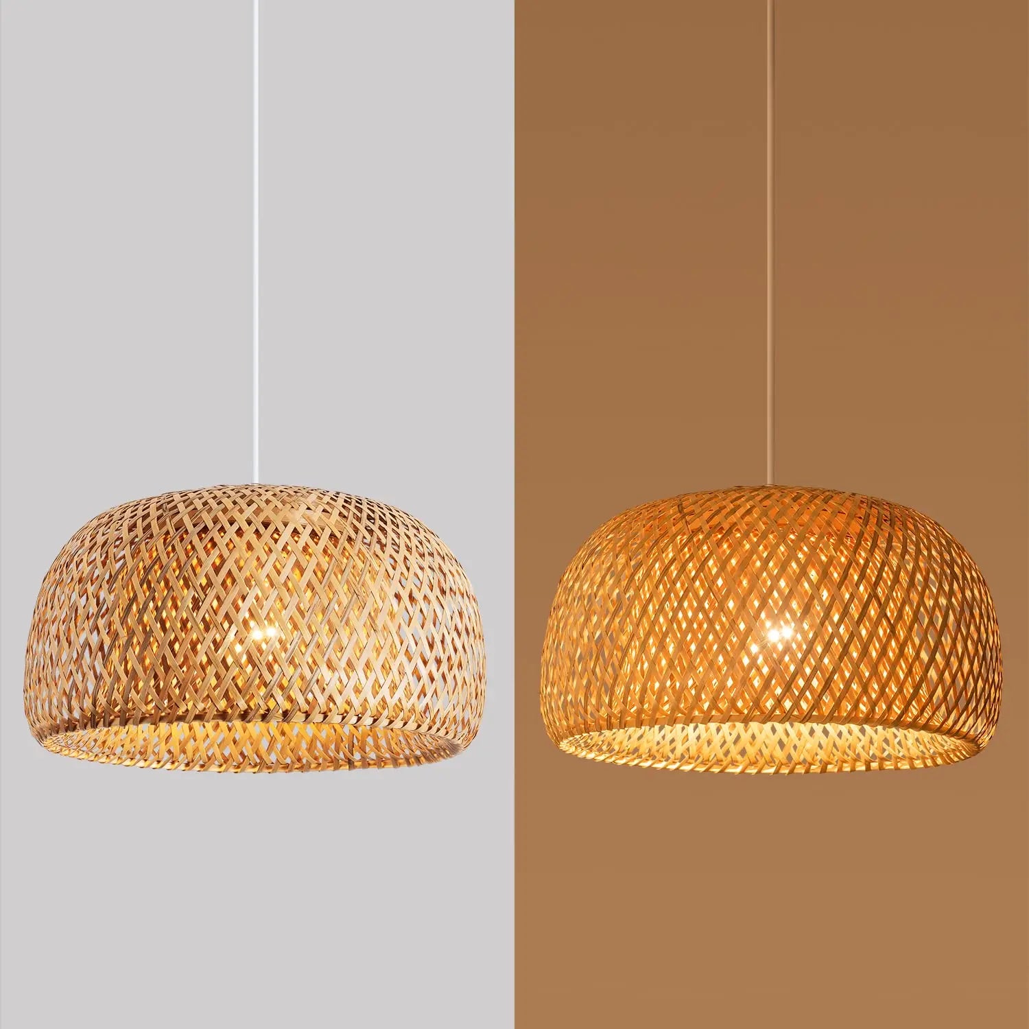 Bambus lanterne pendel lampe
