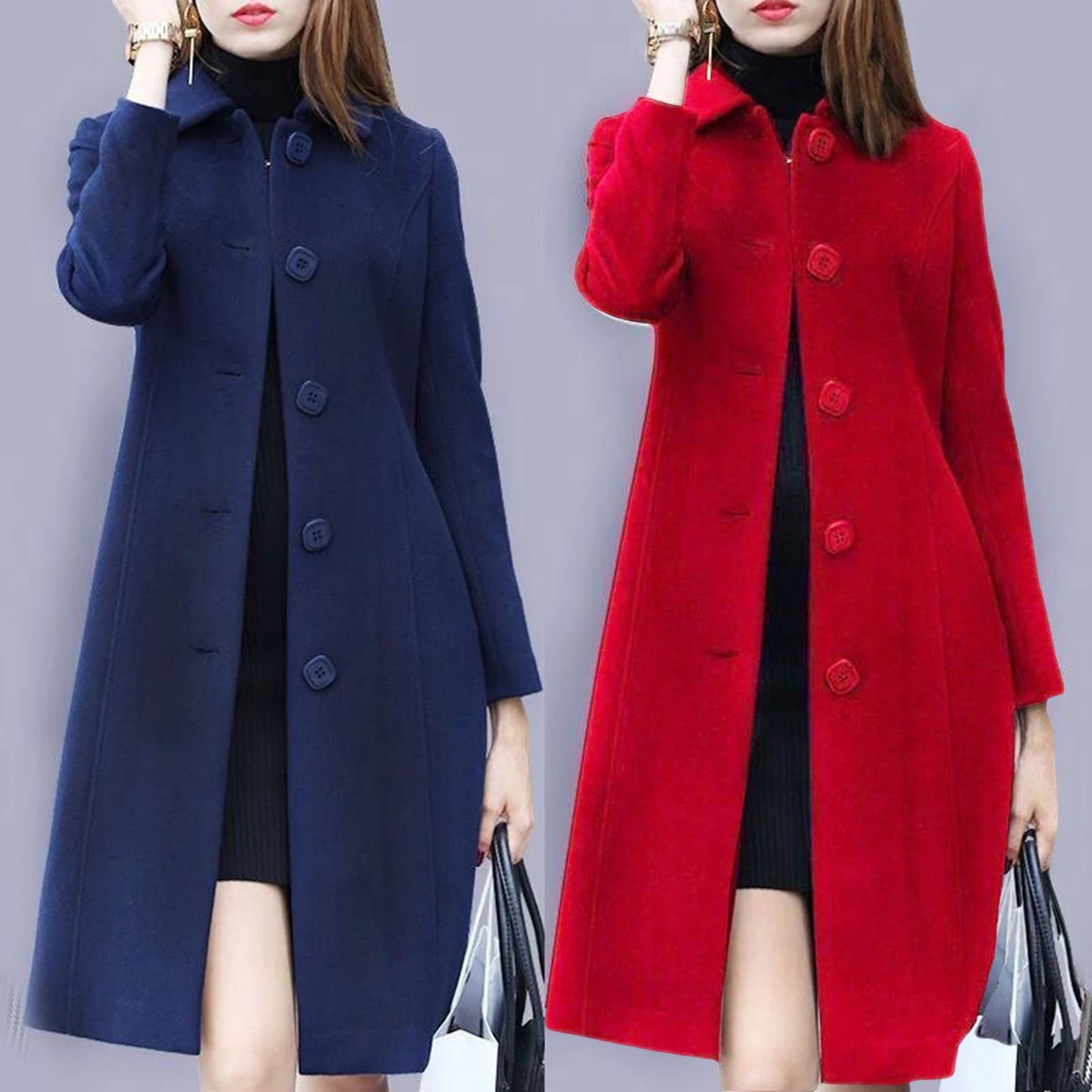 Julia Elegant Mid-Length Women's Winter Coat