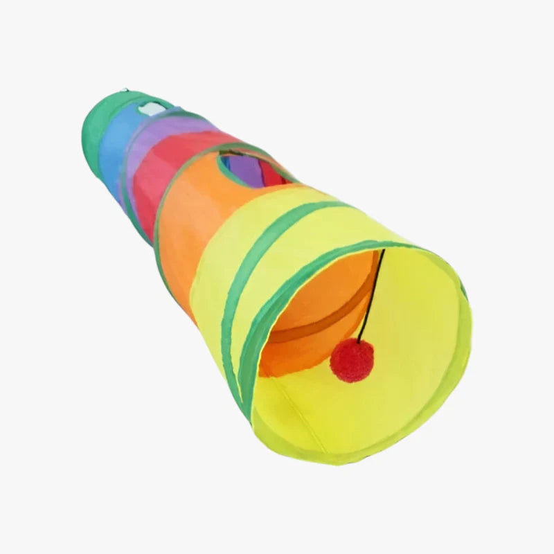 WhiskTrail – Sammenklappelig kattetunnel med design med flere baner og gennemkigsåbninger