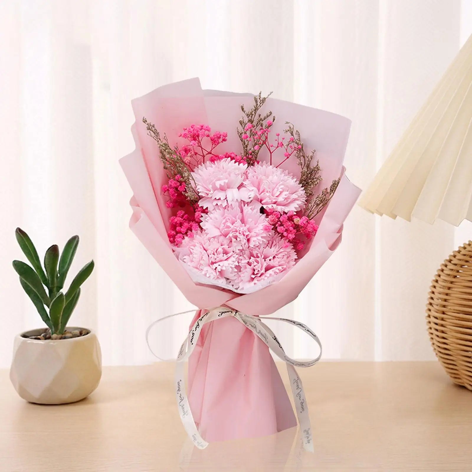 Blomsterbuket med duftende sæbe