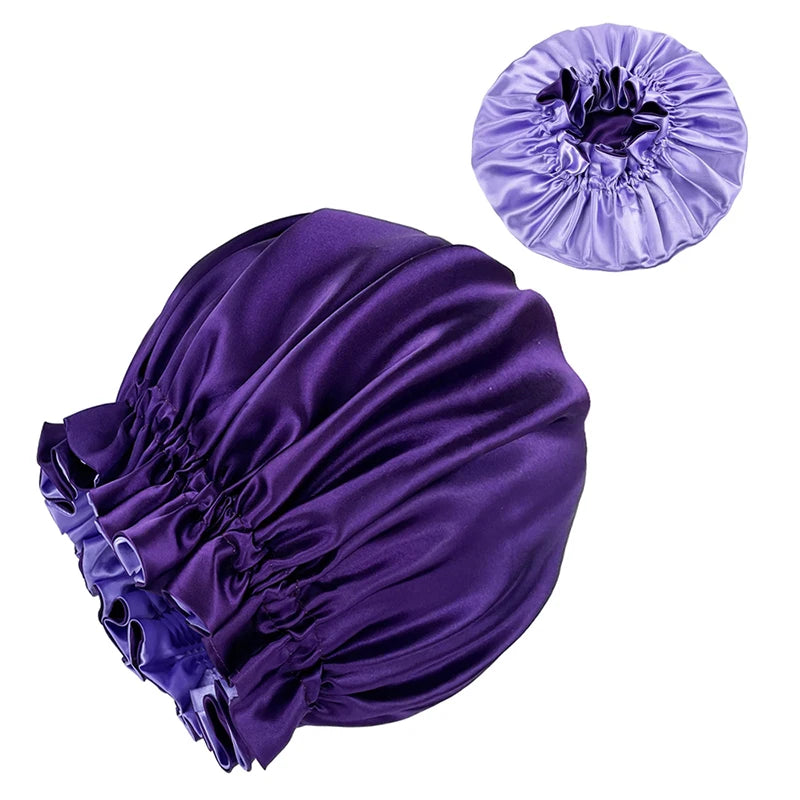 Helen - Stilfuld Satin Bonnet Sovehætte