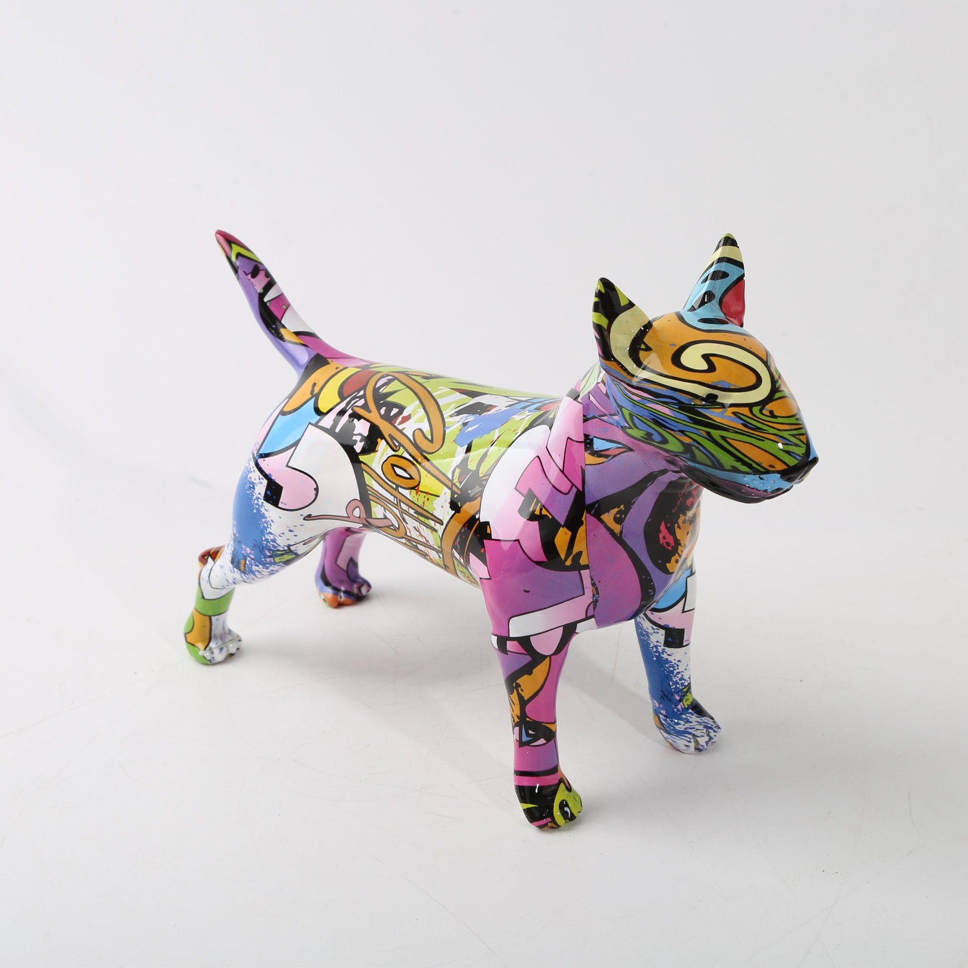 GraffiBull - Levende Bull Terrier dekorative figurer