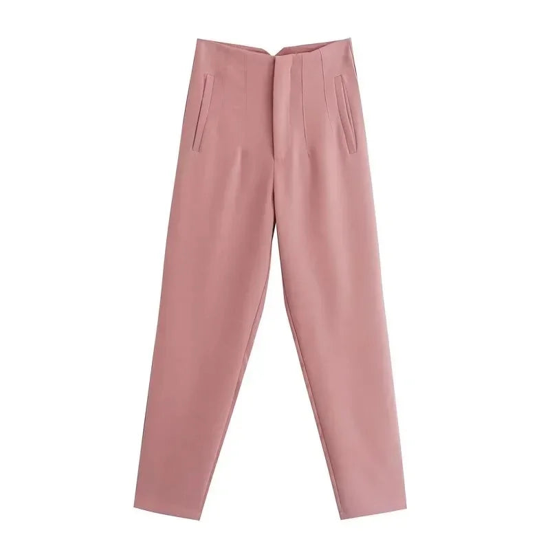 Sara - Højtaljede slim fit formelle bukser