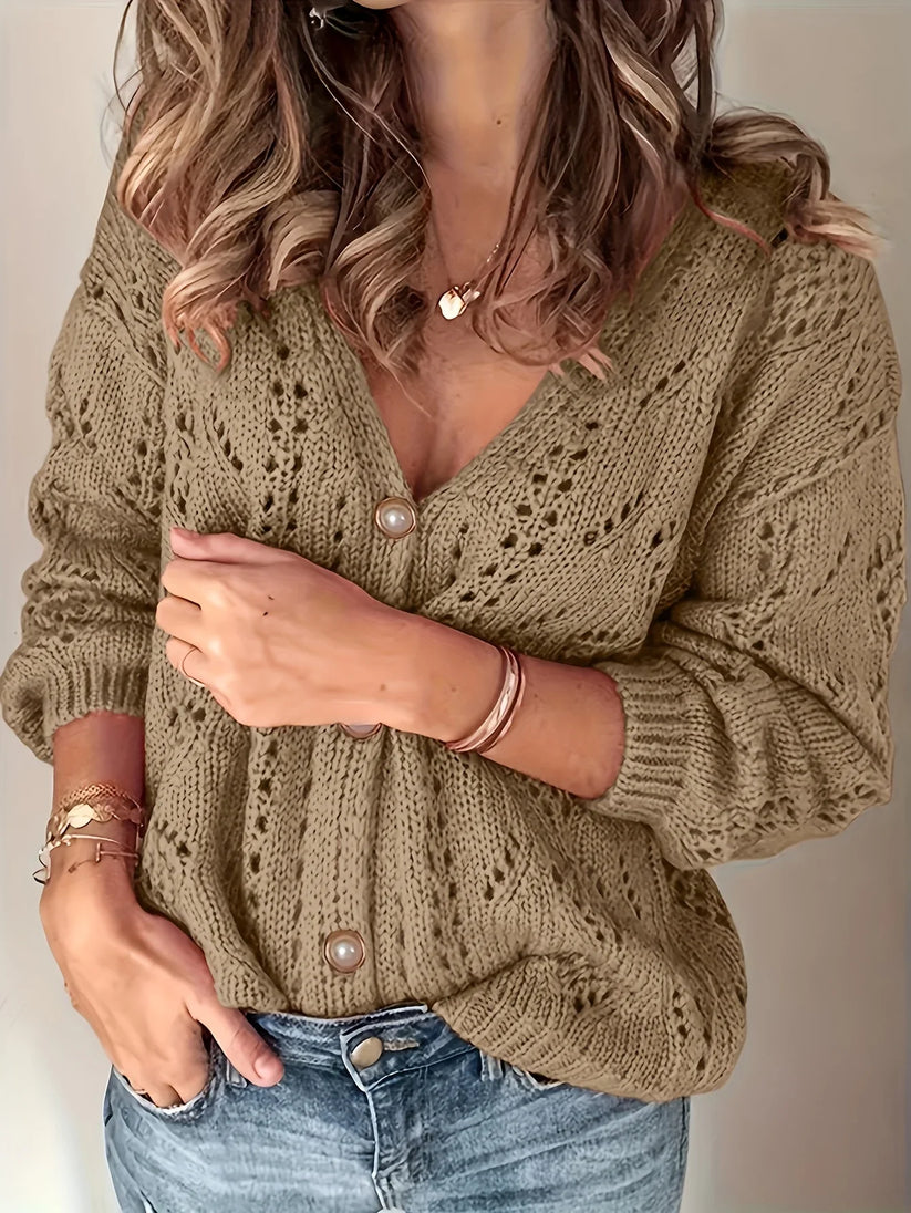 Victoria - Strikket cardigan med knapper