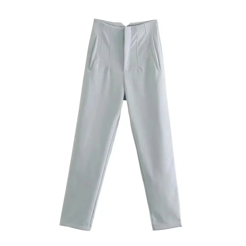Sara - Højtaljede slim fit formelle bukser