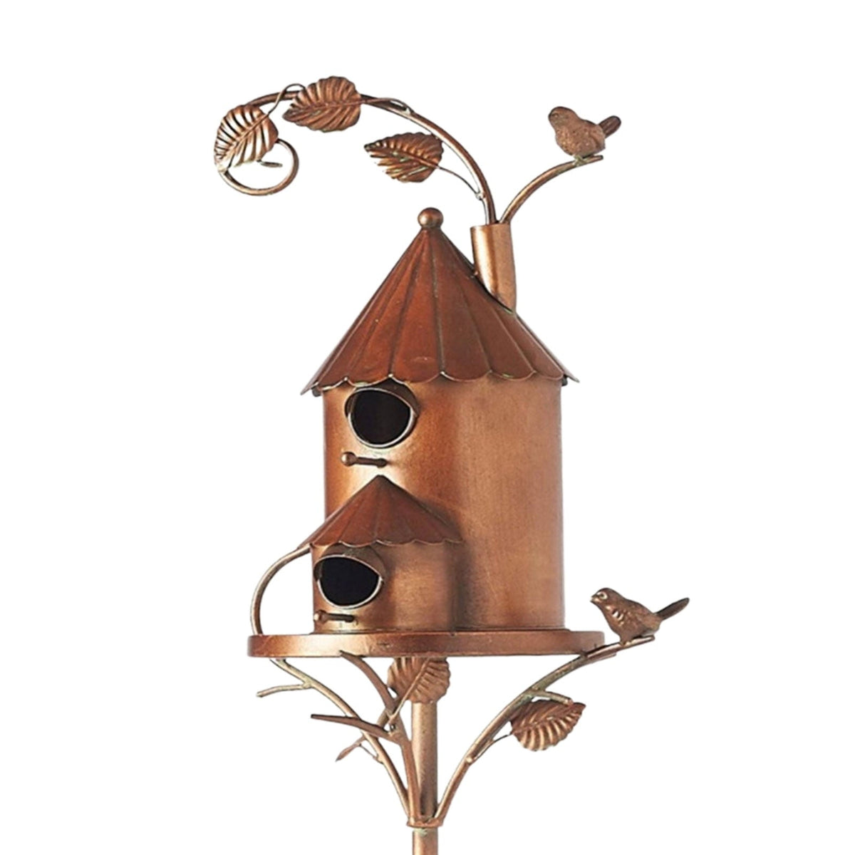 RusticHaven - Dekorativt Foderhus med Antik Finish og Ornamenteret Stativ