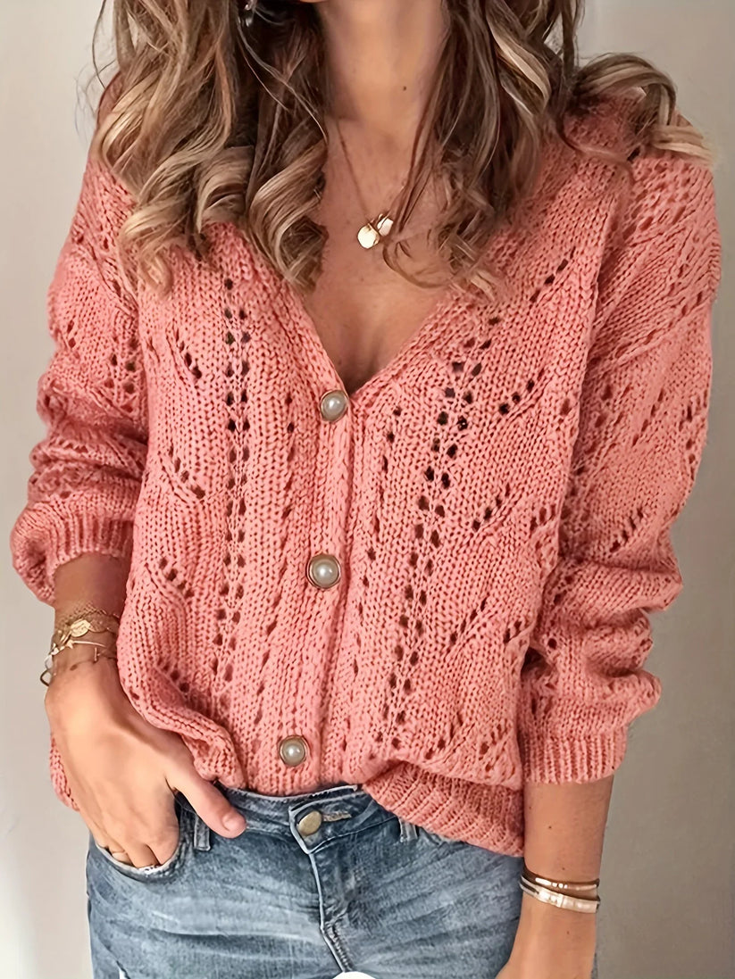 Victoria - Strikket cardigan med knapper