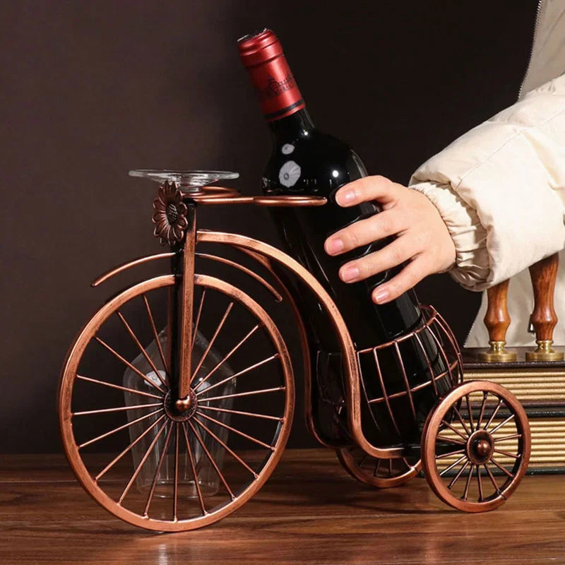Pedal&Pour - Vintage vinreol med glasholdere