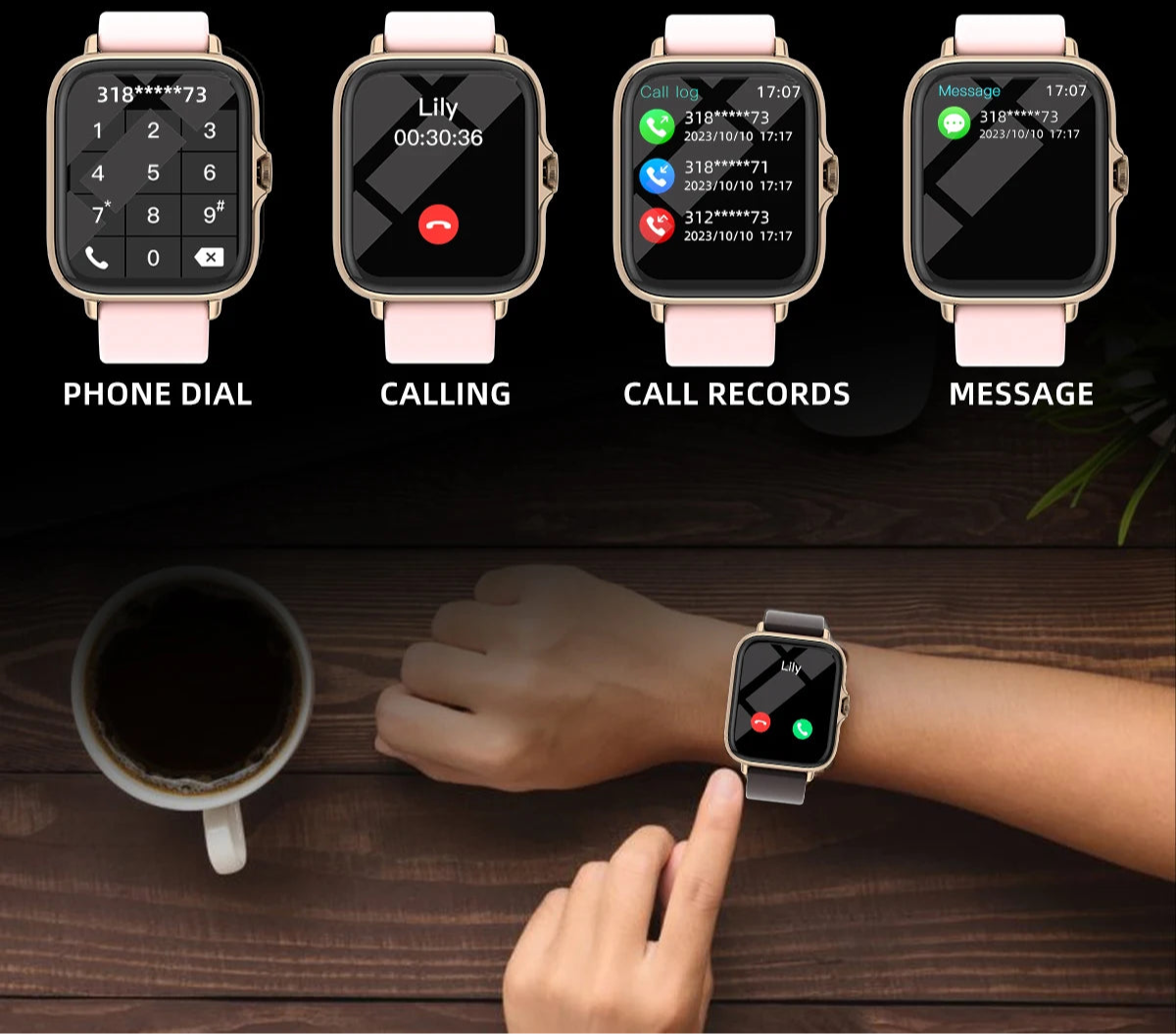 Smartwatch med Opkald & Søvnmonitor