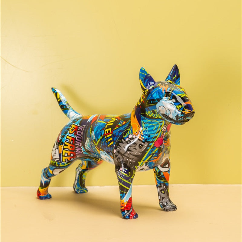 GraffiBull - Levende Bull Terrier dekorative figurer