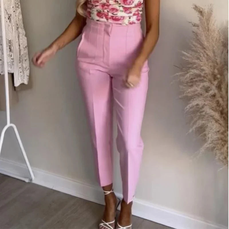 Sara - Højtaljede slim fit formelle bukser