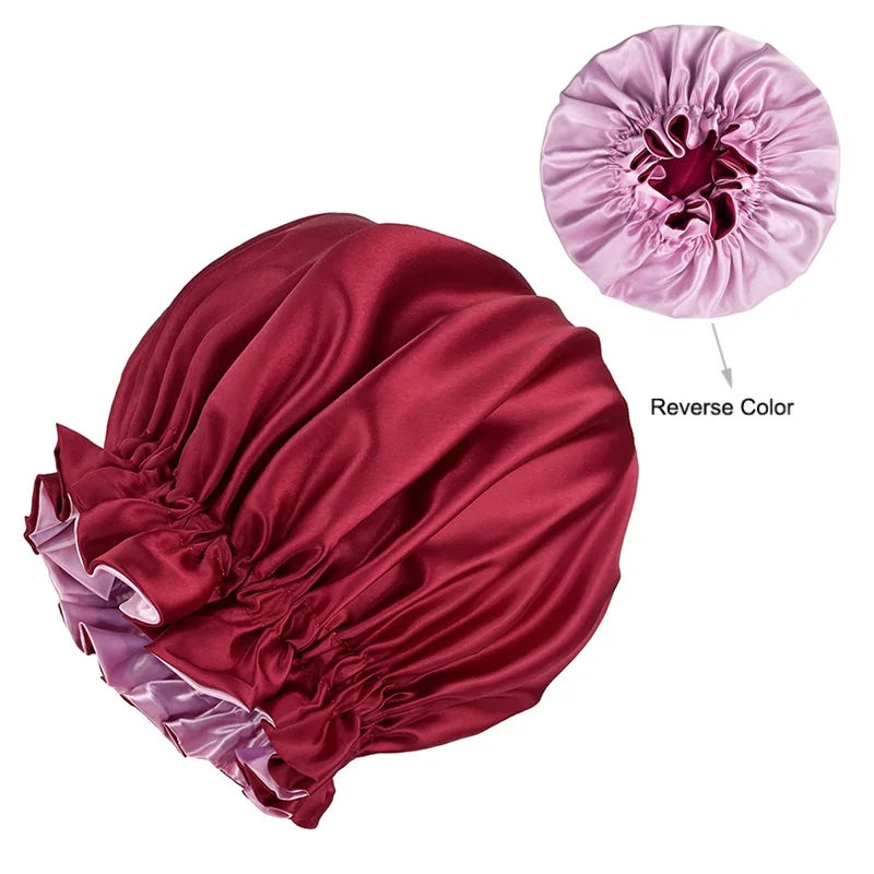 Helen - Stilfuld Satin Bonnet Sovehætte