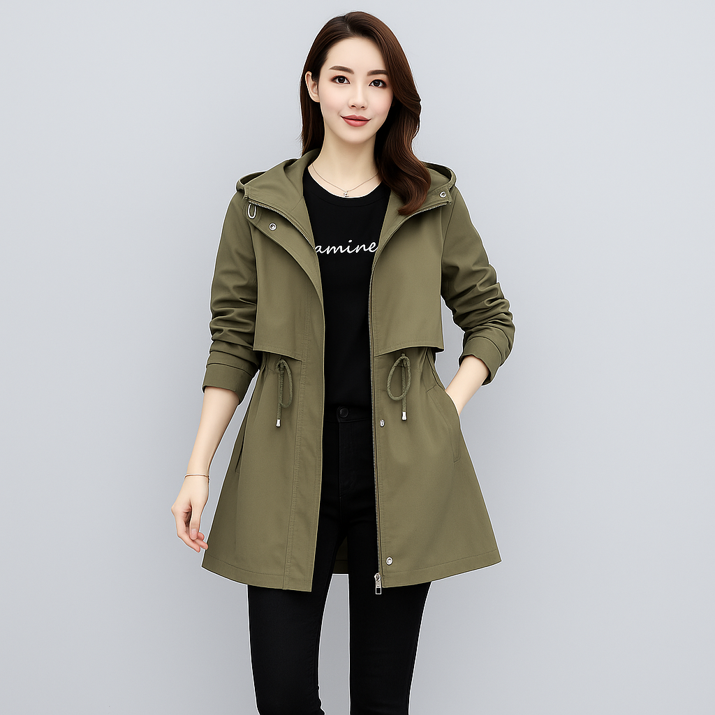 Savanna | Elegant trenchcoat med hætte