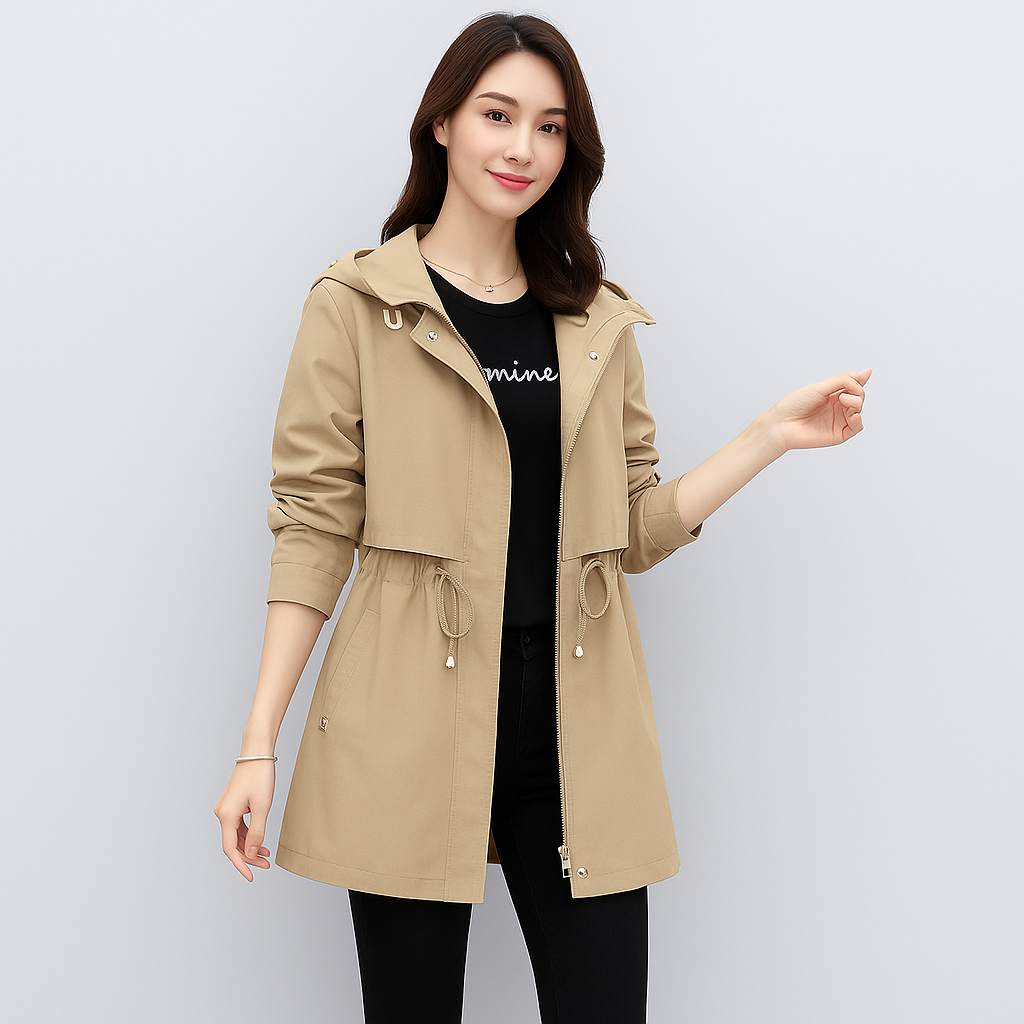 Savanna | Elegant trenchcoat med hætte