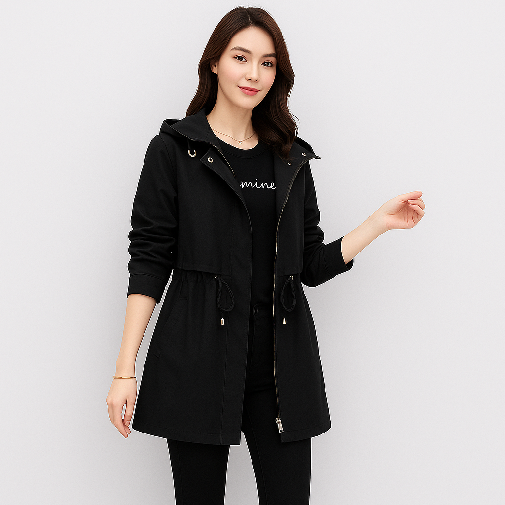 Savanna | Elegant trenchcoat med hætte