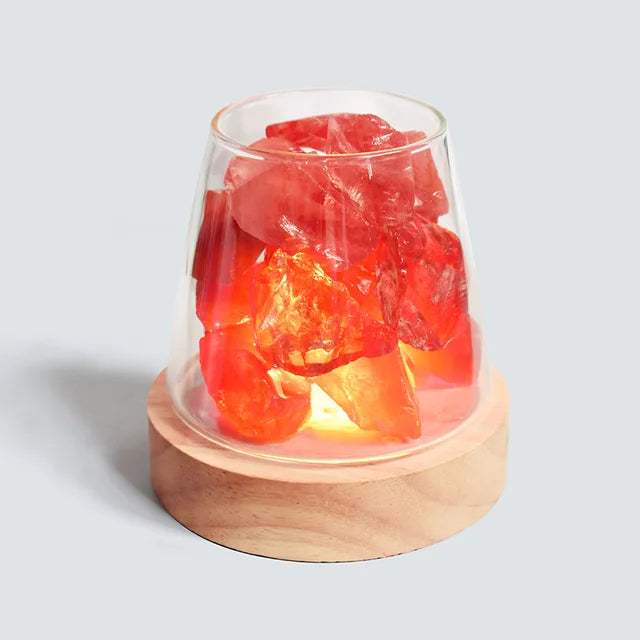 CrimsonEmber – Oplyst krystalbordlampe