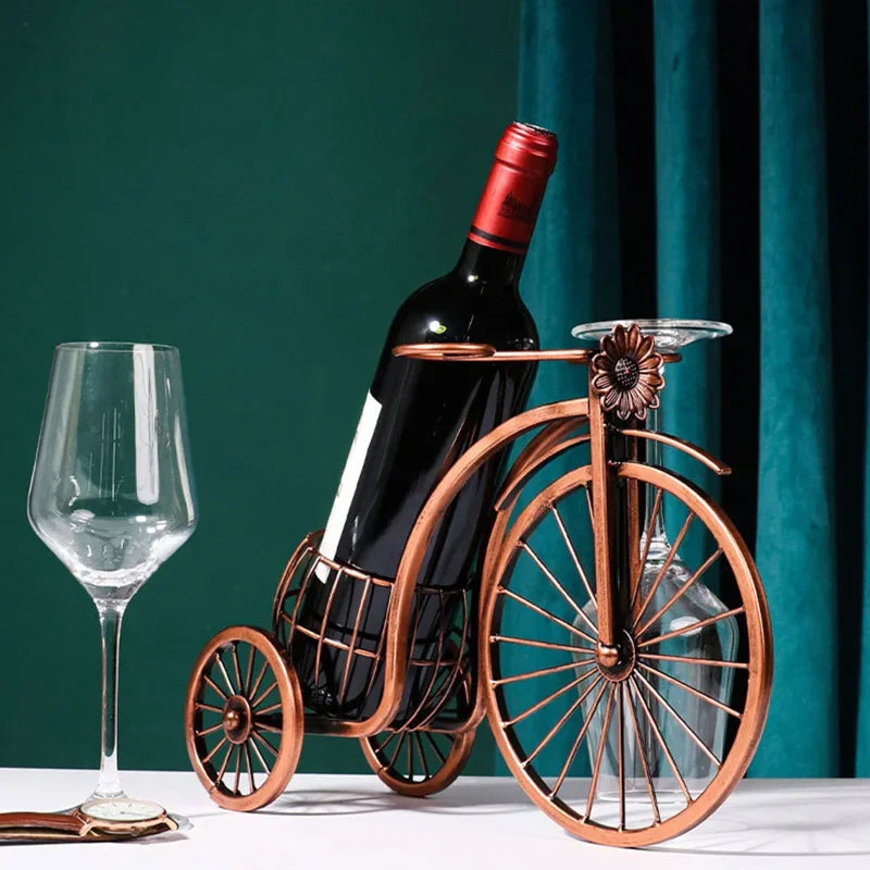 Pedal&Pour - Vintage vinreol med glasholdere