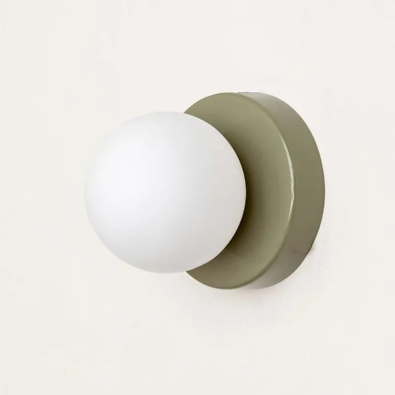 LumiGlobe - Moderne væglampe med glasklods fra midten af århundredet