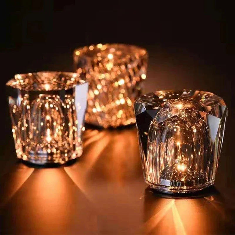 LumiGleam - Krystal facetslebet bordlampe
