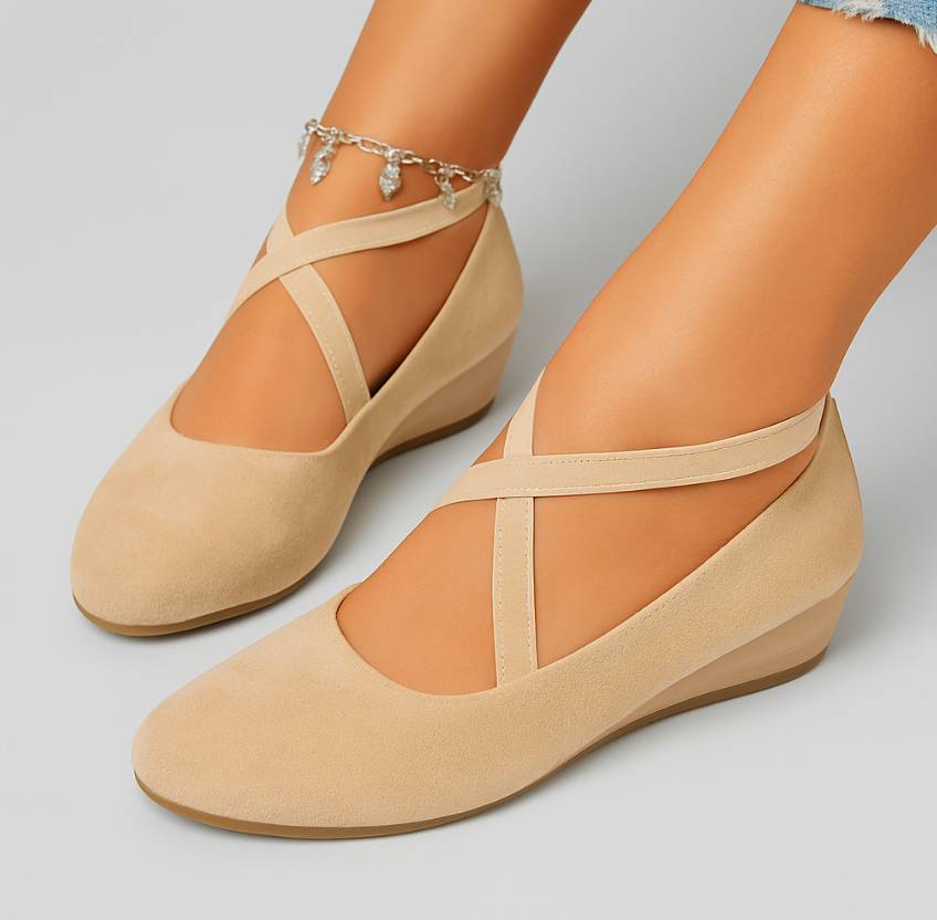Melody – Elegante Ballerina Flats med Krydsremme