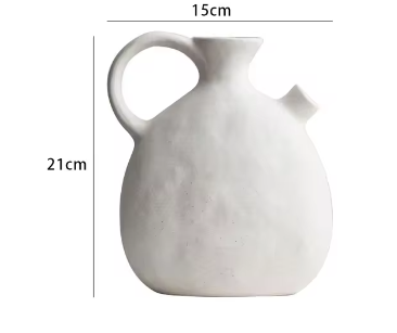 GlossyCharm - Tekstureret keramisk vase