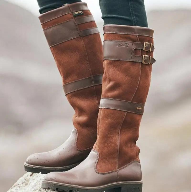 Alberte – Bequeme, rutschfeste Stiefel mit Riemen in Wadenhöhe