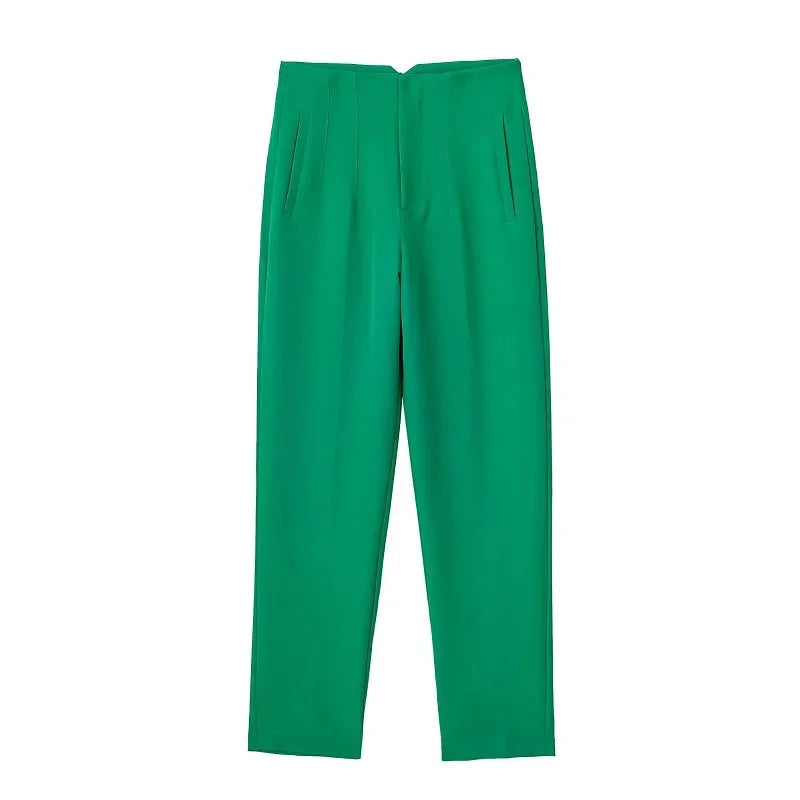 Sara - Højtaljede slim fit formelle bukser