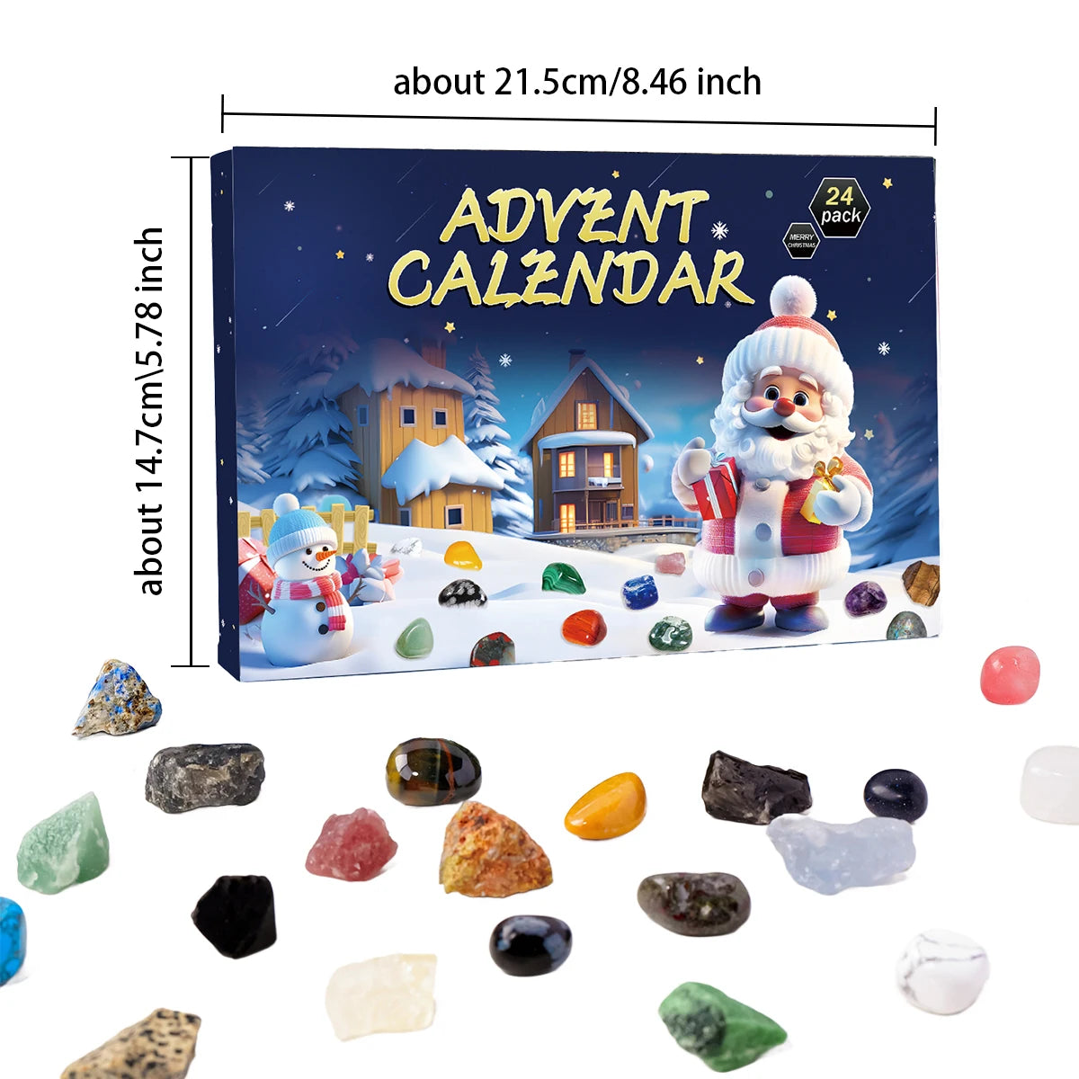 Jule-adventskalender med krystalsten