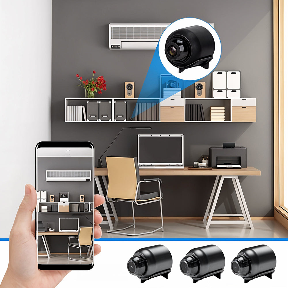 SecureCam Mini | Kompakt WiFi-overvågningskamera med Nattesyn