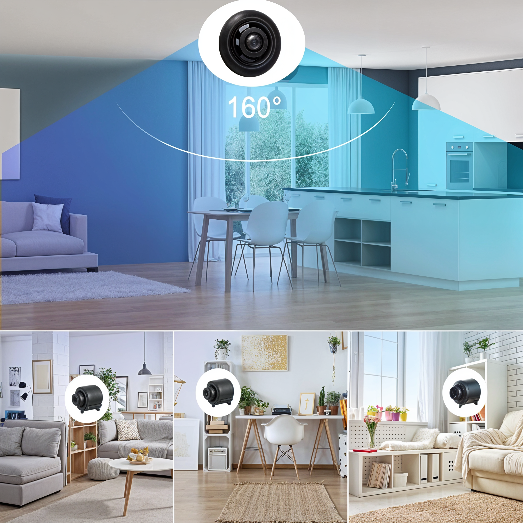 SecureCam Mini | Kompakt WiFi-overvågningskamera med Nattesyn