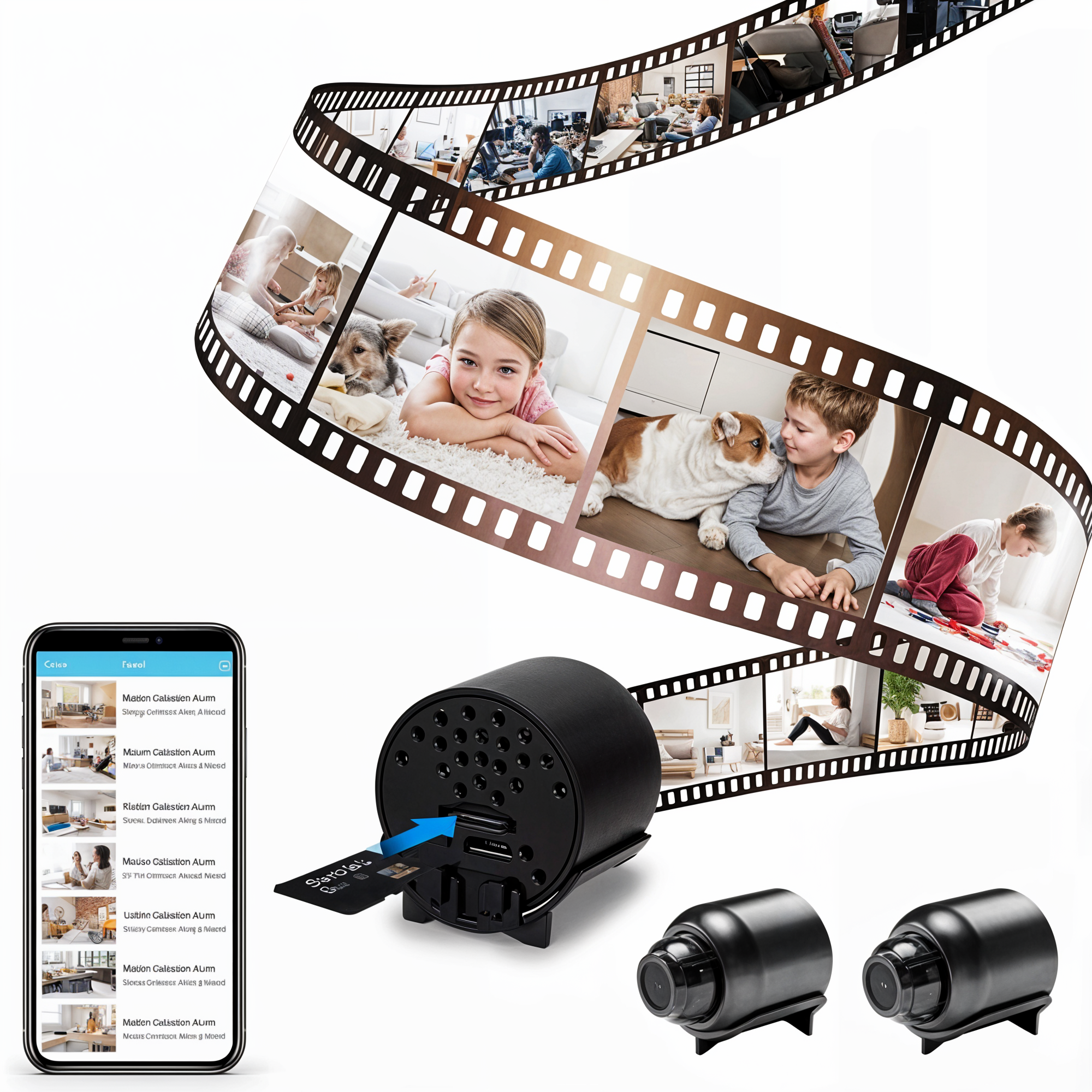 SecureCam Mini | Kompakt WiFi-overvågningskamera med Nattesyn