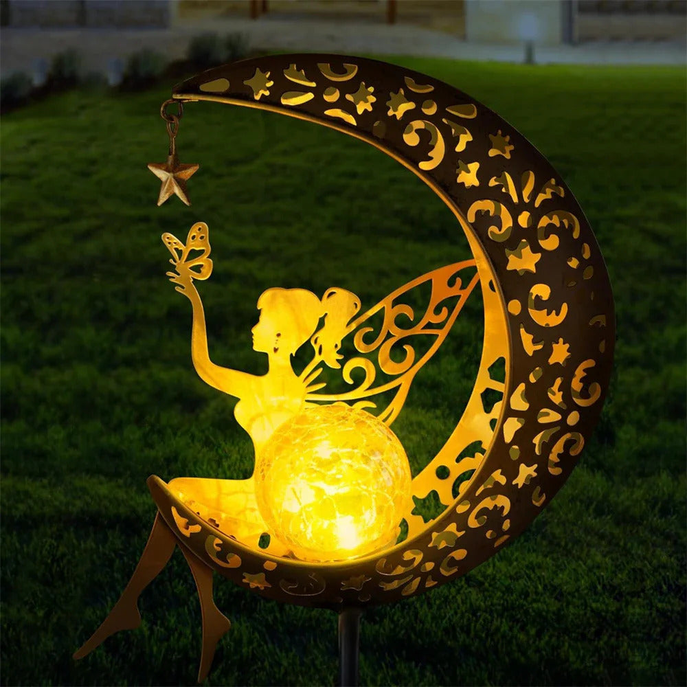 Fortryllende Solar Moon Garden Light
