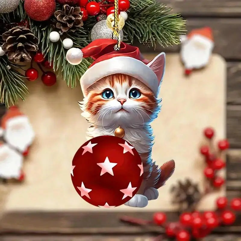 Juletræspynt adventskalender 2024 Sød dyretegneserie