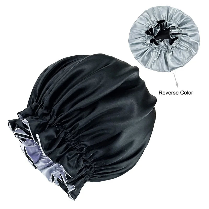 Helen - Stilfuld Satin Bonnet Sovehætte