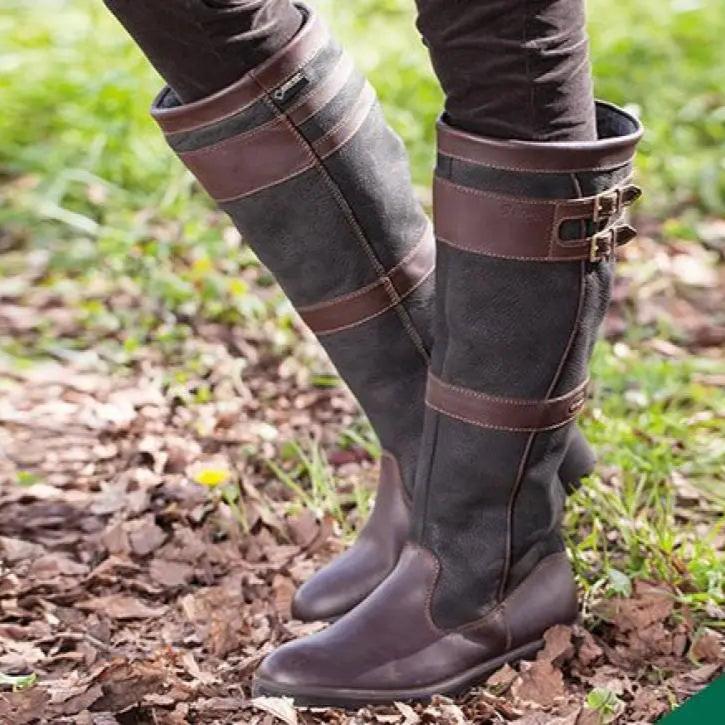 Alberte – Bequeme, rutschfeste Stiefel mit Riemen in Wadenhöhe