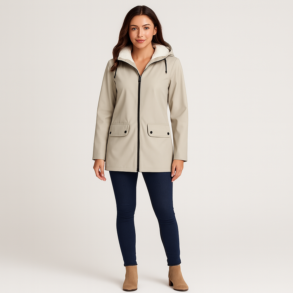 Shania | Vandtæt vinter-trenchcoat med hætte