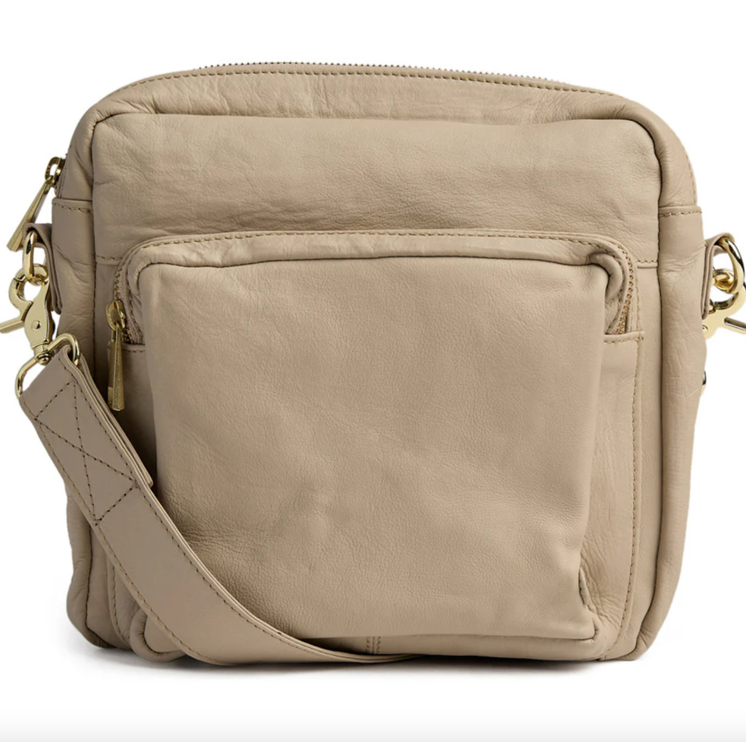 Margaret - Læder Crossbody Taske med Guldfarvet Hardware