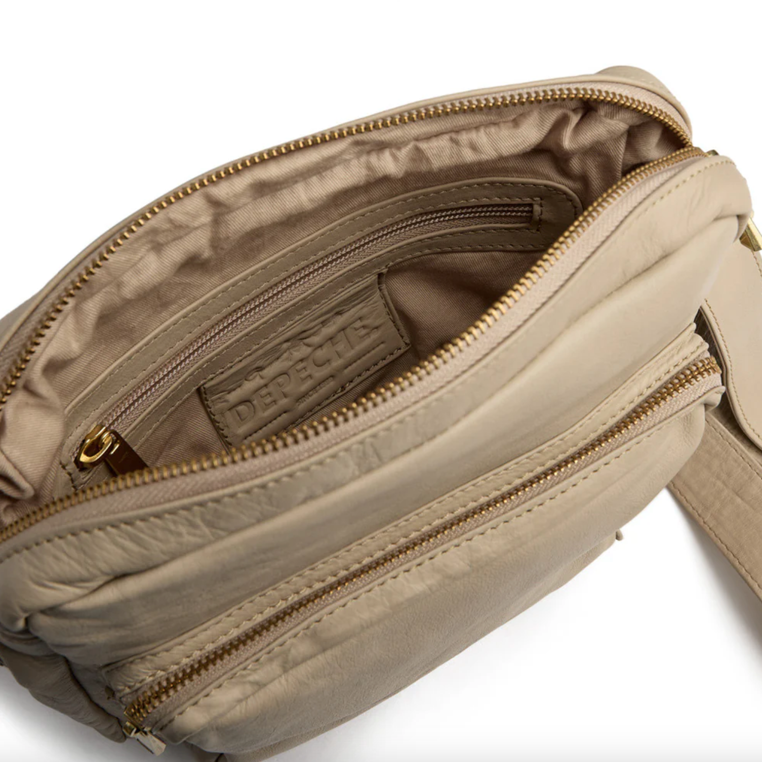 Margaret - Læder Crossbody Taske med Guldfarvet Hardware