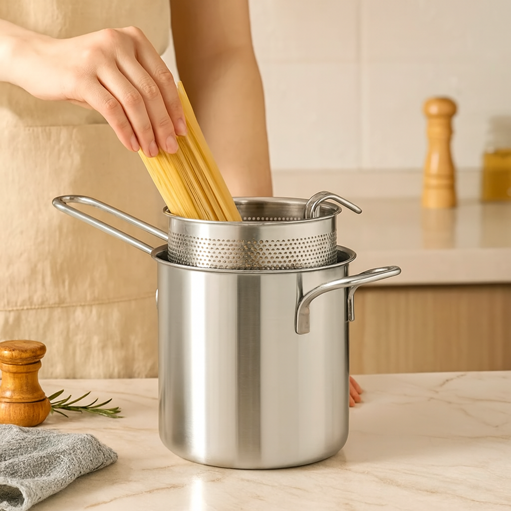 Solvara | Rustfrit Stål-Stegepande til Induktion og Fritering