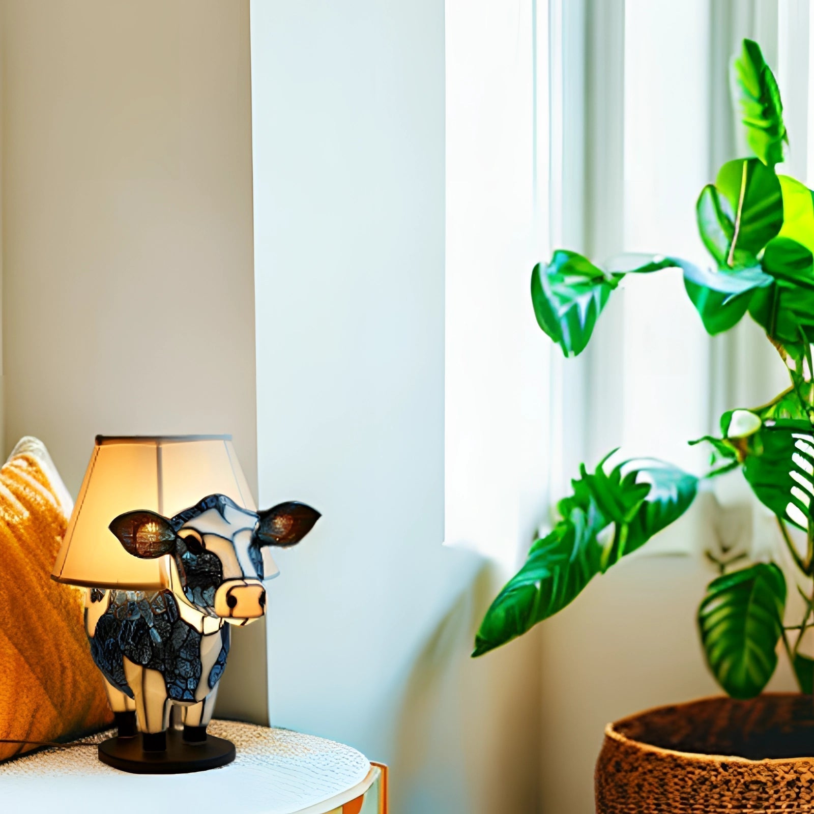MooGlow Sjov Bordlampe – Dyreinspireret Design til Leg & Hygge