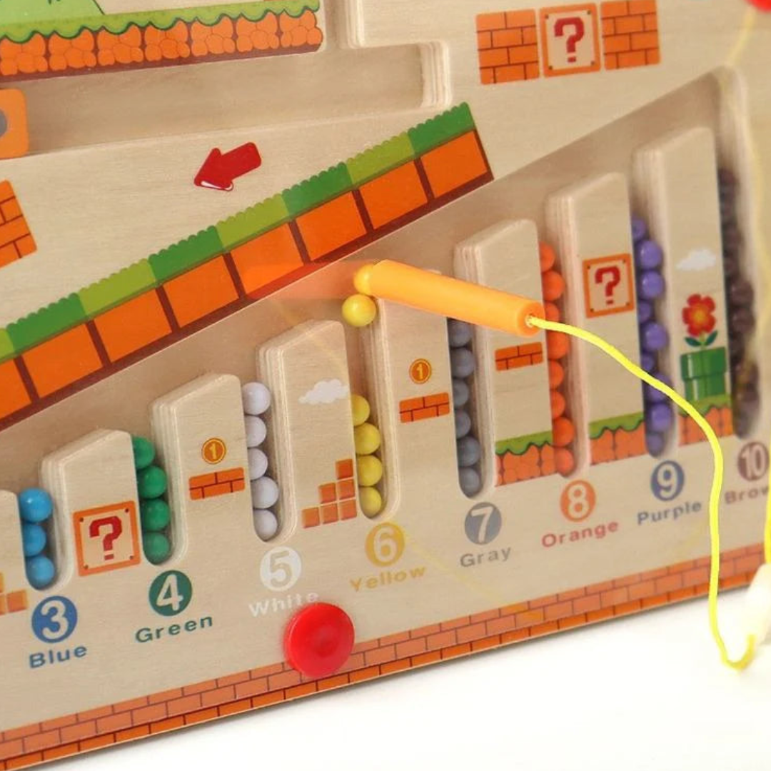 SkillPath – Montessori tal- og farvelabyrint til forbedring af logiske og motoriske evner