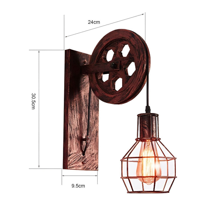 LED-væglampe i industriel stil
