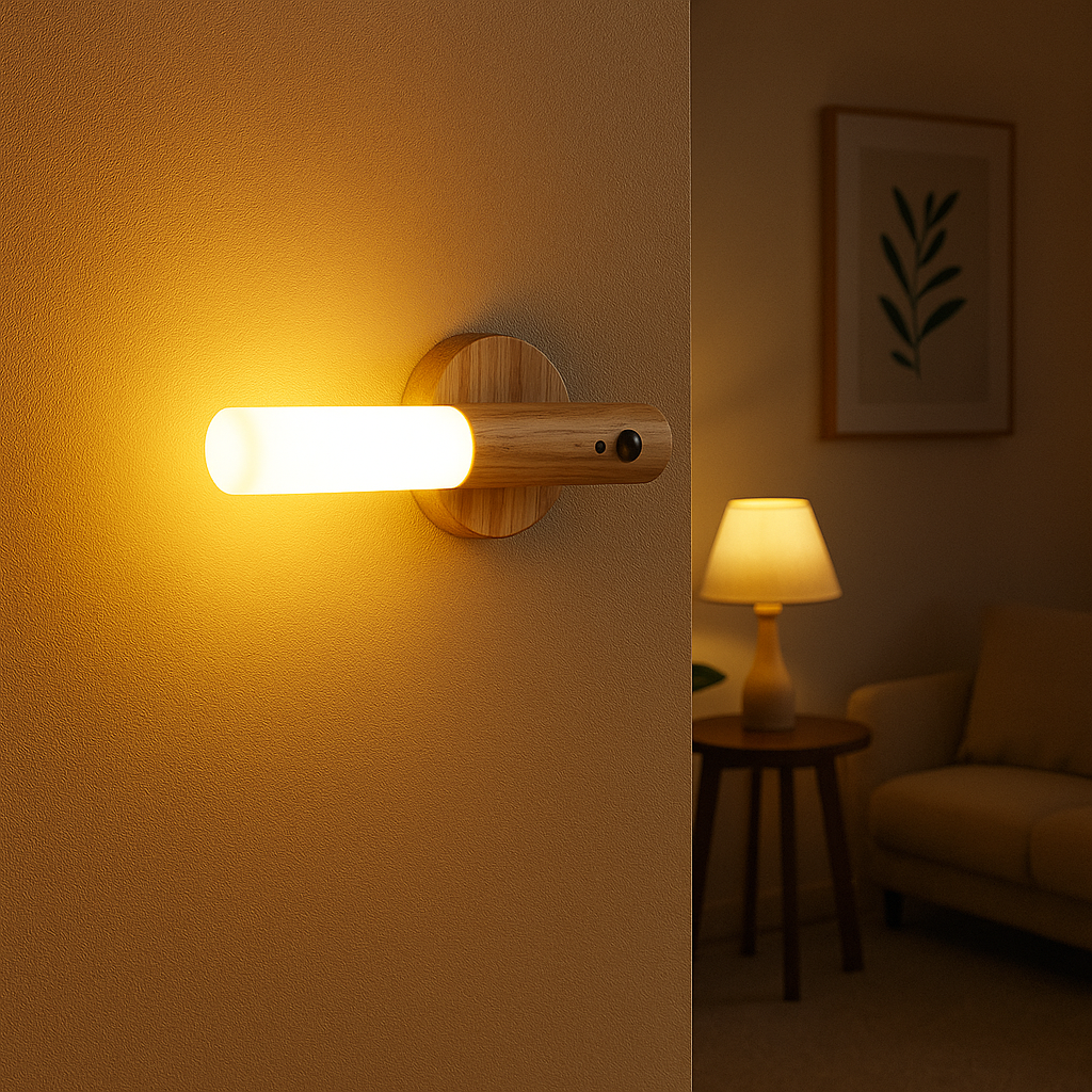 VivaGlow – Smart LED-væglampe med Bevægelsessensor og Fjernbetjening