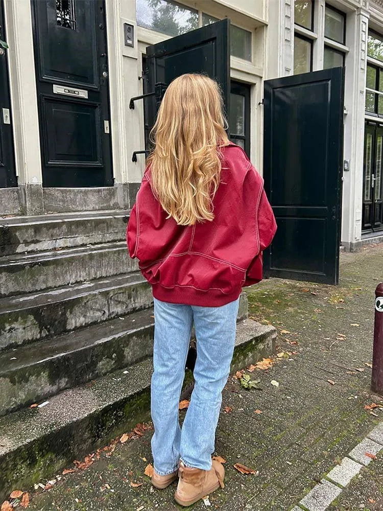 Aurora oversized slå-om-jakke