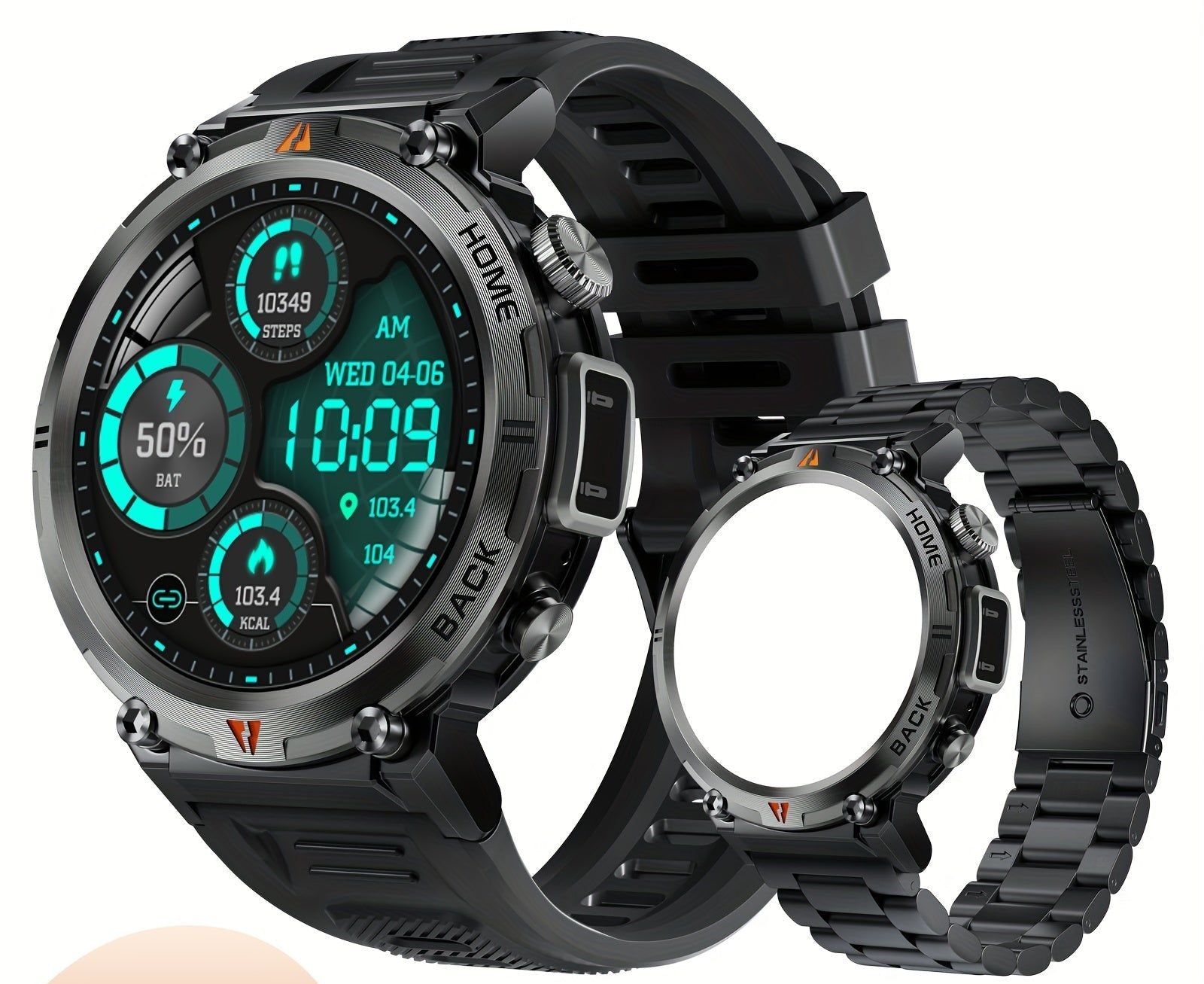 Leo - Taktisk LED-fitness-smartwatch