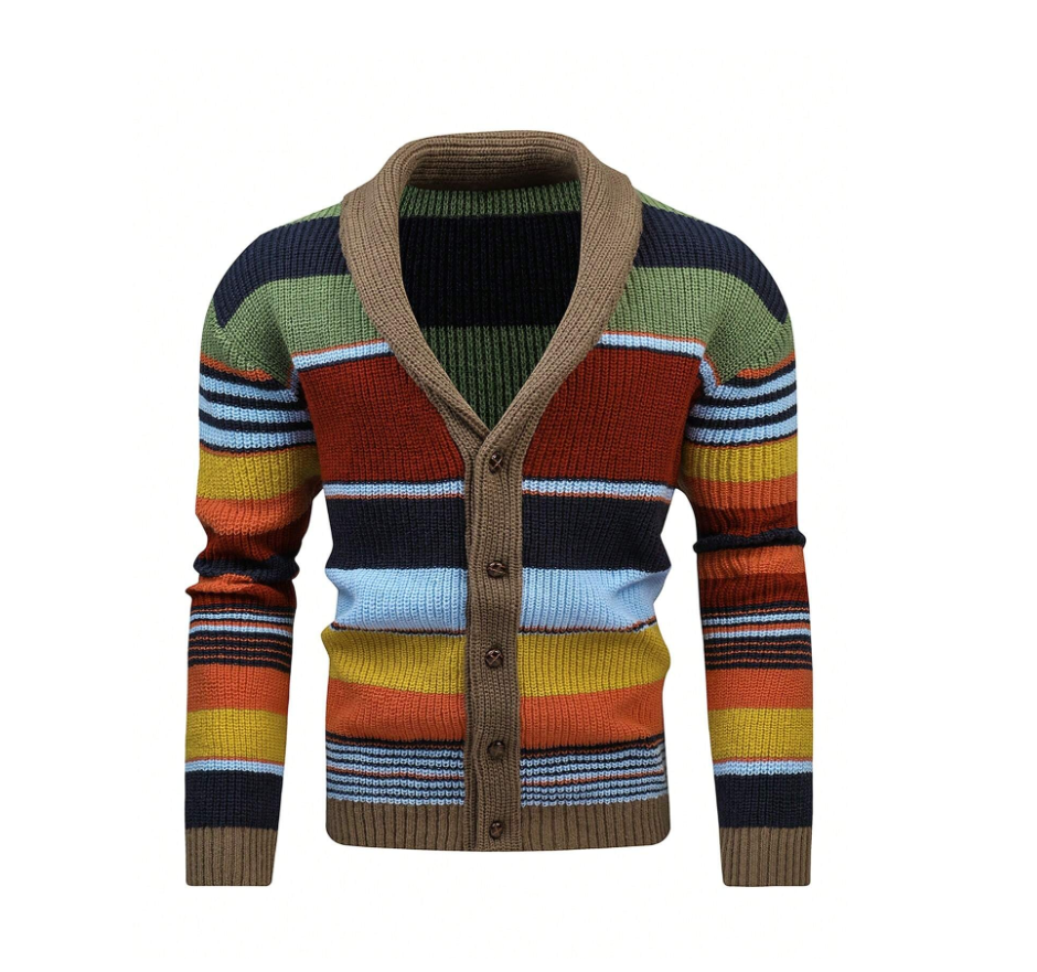 Noah - Stribet cardigan med knapper