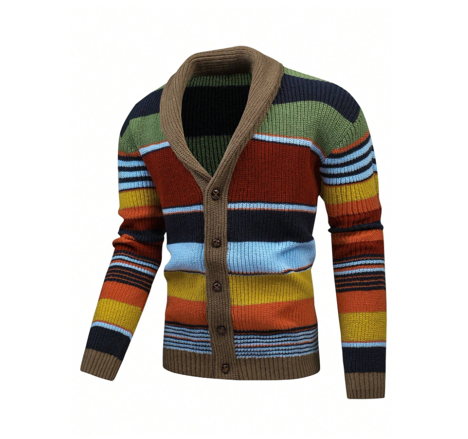 Noah - Stribet cardigan med knapper